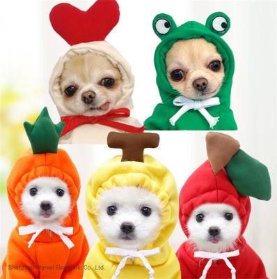 Small Dogs Hoodies Warm Fleece Pet Clothing Cute Fruit Dog Clothes