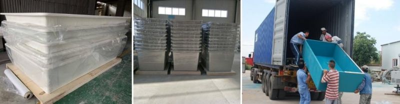 Fiberglass Aquaculture 2210*1160*808mm Rectangle Tanks for Fish Farming Pond