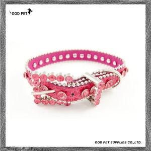Beaded Crystals Cow Leather Add Croc Dog Collar (SPC7090)