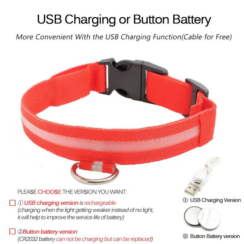 USB Charging LED Dog Collar Anti-Lost Dog Collars Leads LED Supplies Pet Products