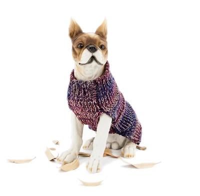 Hand Knit Cable Grey Oatmeal Puppy Pet Dog Overall Outfit Clothing Sweater