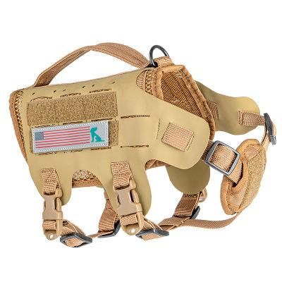 Hypalon Nylon Handle Breathable Mesh Tactical Dog Harness