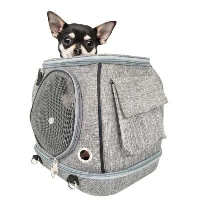 Multifunctional Collapsible Cat Dog Cube Bag Pet Car Booster Seat Hard Bottom Outdoor Carrier