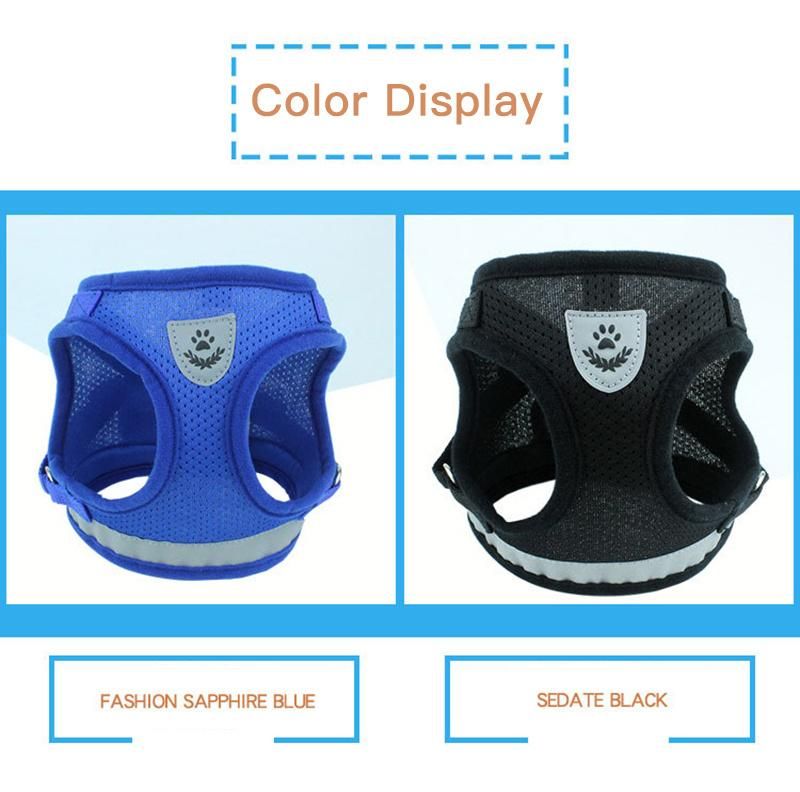 Nylon Mesh Puppy Pet Cat Harness & Leash Set Reflective Pet Dog Vest Harness