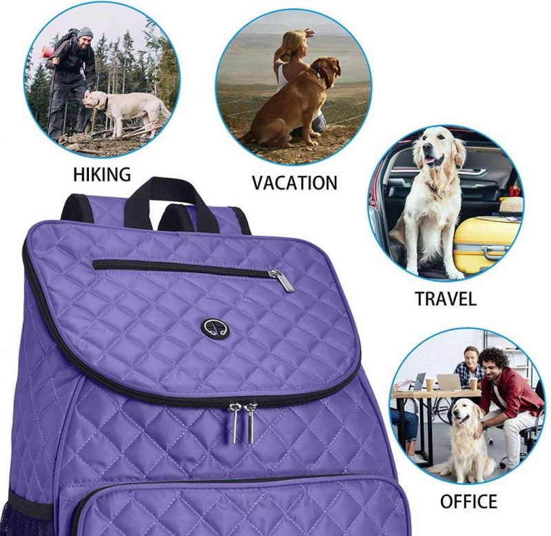 Double-Layer Pet Supplies Backpack for All Pet Travel Supplies Pet Travel Collapsible Food Baskets