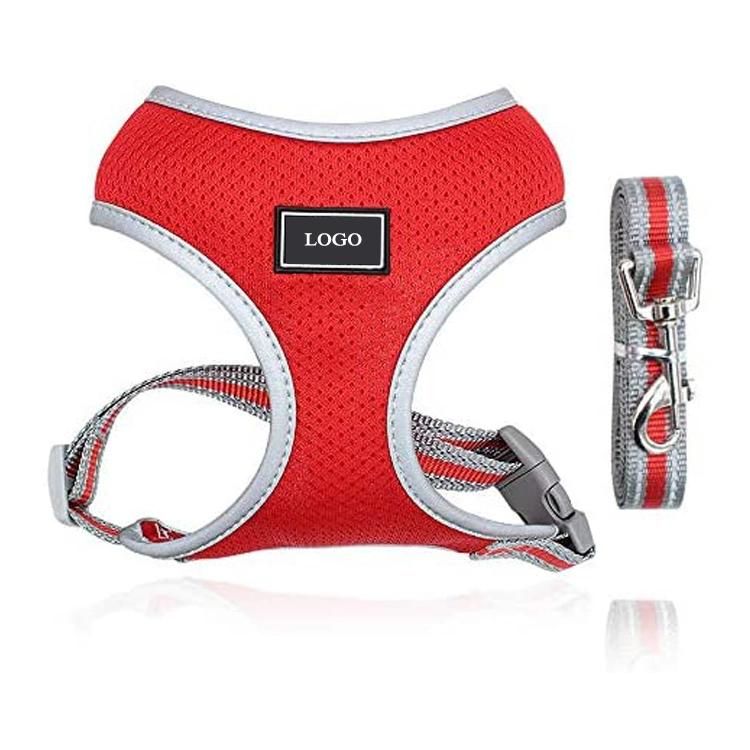Reflective Stripes Puppy Dog Harness and Lead Set