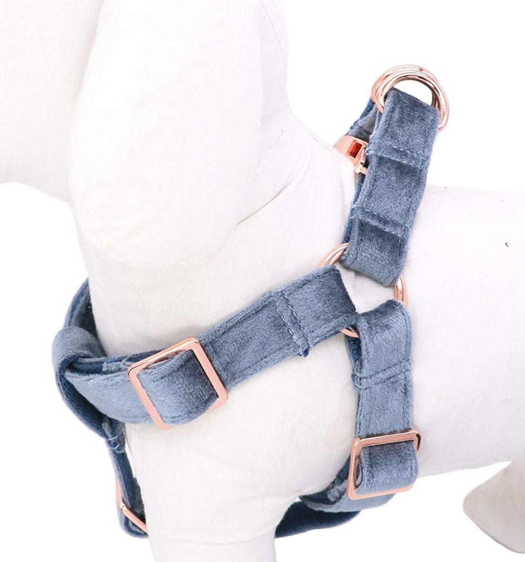 Comfortable and Durable Pet Harness with Velvet Fabric