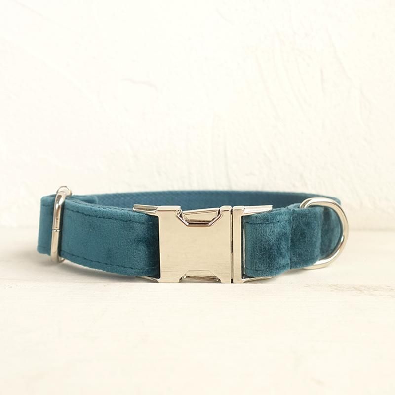 Velvet Dog Collar New Arrival 2021 Wholesale Collares PARA Perros Available Luxury Personalized Custom Dog Collar and Leash
