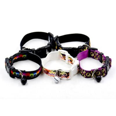 Halloween Polyester Dog Collar Adjustable with Bell Festival Creative New Products Pet Collar