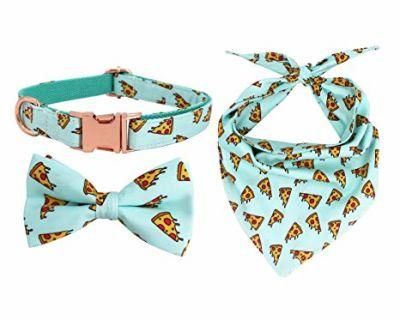 OEM Free Sample Custom Logo Dog Collar Witn Bowtie Dog Leash Pet Bandana/Factory Price