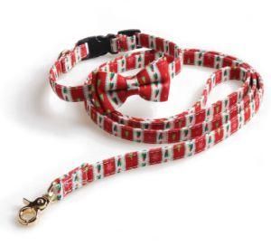 Handmade Custom Logo Christmas Snowflake Bowknot Breakaway Wholesale Pet Dog Collars Leashes Pet Products