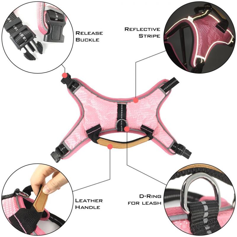 No Pull Adjustable Reflective Breathabel Wholesale Dog Harness Pet Products