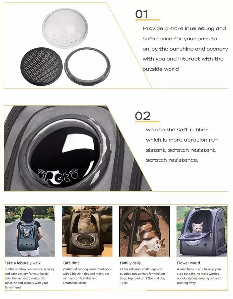 Portable Customized Plastic Travel Breathable Supply Backpack Carrier Pet Products