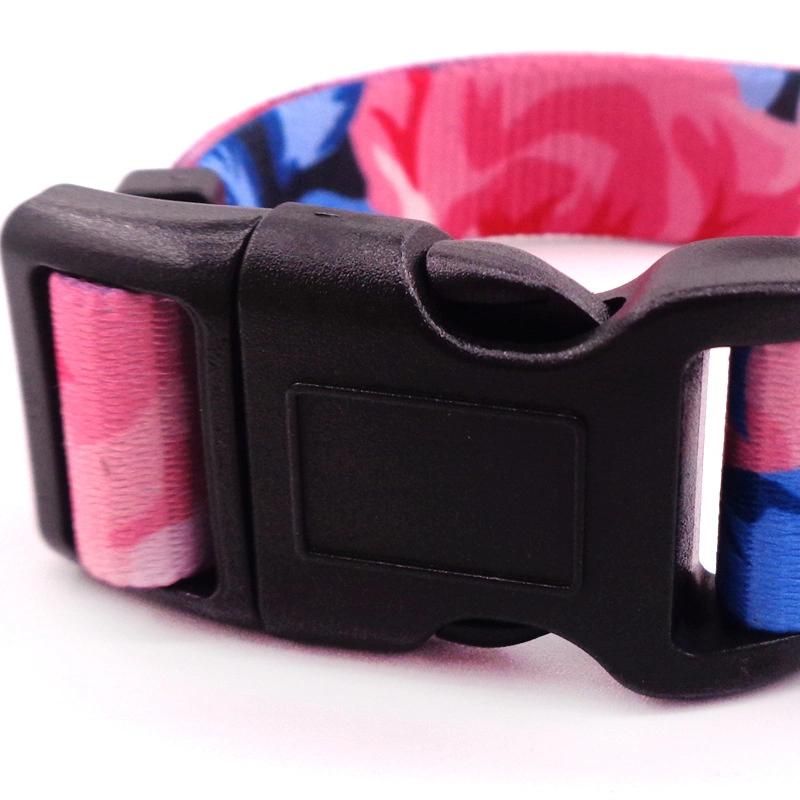 Factory Production Custom Big Flower Pet Collar Dark Blue Dog Collar Wholesale Collar