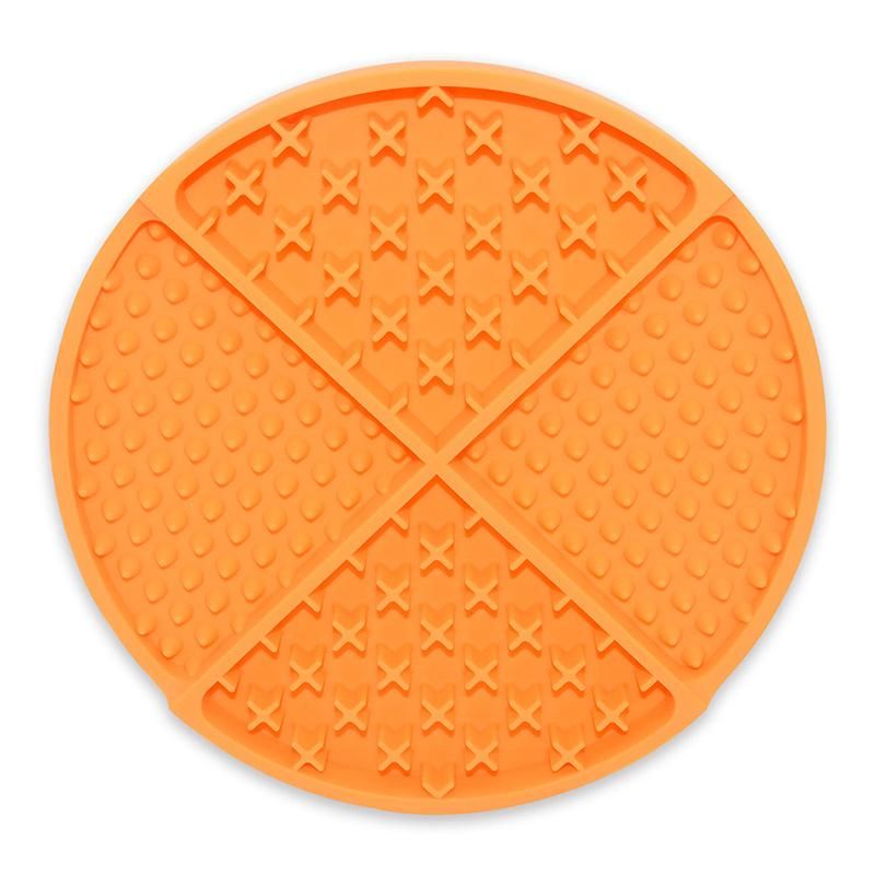 New Arrivals Durable Round Shape Food Grade Non-Toxic Anxiety Relief Feeding Pet Silicone Dog Lick Pad Animals Feeding Plate