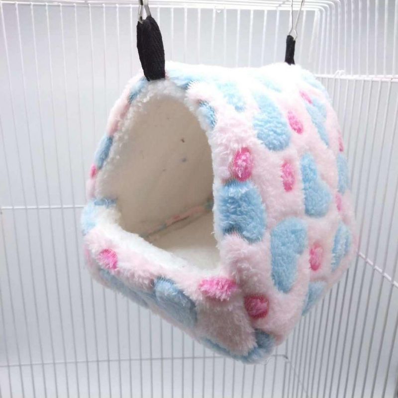 Pet Products Hamster Bed Hamster Beddings Winter Tent Type Plush Hanging Bed Hamster Beddings