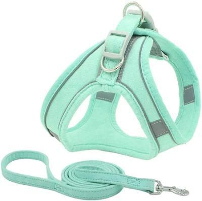 Customized Comfortable Adjustable Reflective Dog Harness with Strong Leash Set