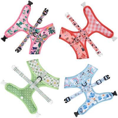 Ins Hot Sale Dog Collar Pet Supplies Breathable Mesh Dog Harness