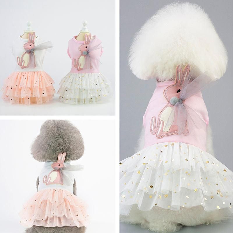 New Spring Summer Dress Weaning Clothing Pet Clothes Cat Dog Clothing