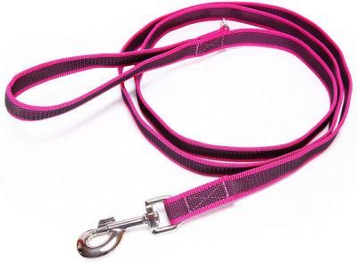 6 FT Dog Lead for Running Pink-Gray Strong Nylon Rope Non Slip Rubber Stitch
