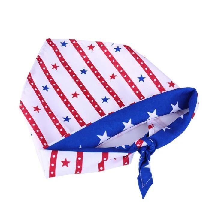 Forth of July Bandana Dog Bandana Large American Flag Dog Bibs Scarf
