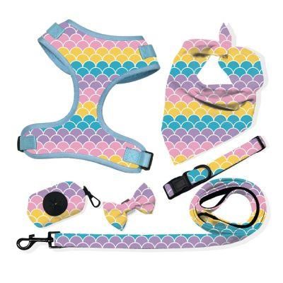 Customized Pet Harness Vest Accesorios Dog Leash Collar Bowite Sets