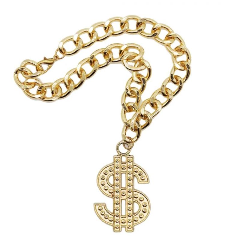 Fashion Design Dollar Logo Dog Accessories Gold Listing Pet Accessories Dog Chain