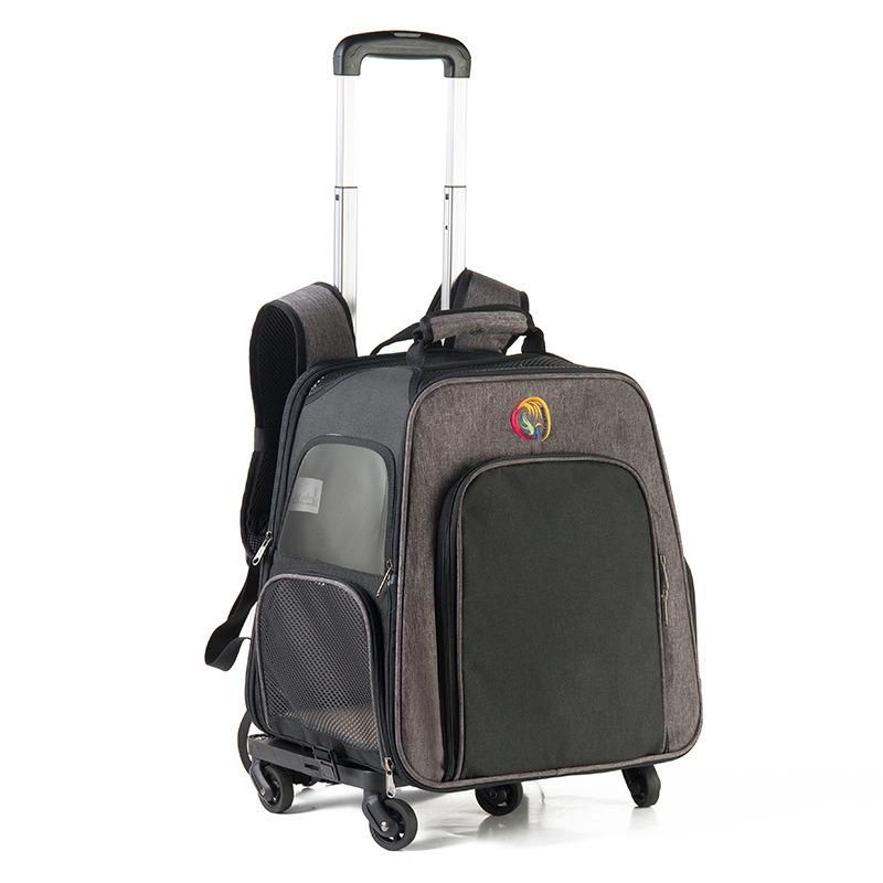Mesh Ventilation Outdoor Pet Backpack Anti Scratch Nylon Net Pet Trolley Case