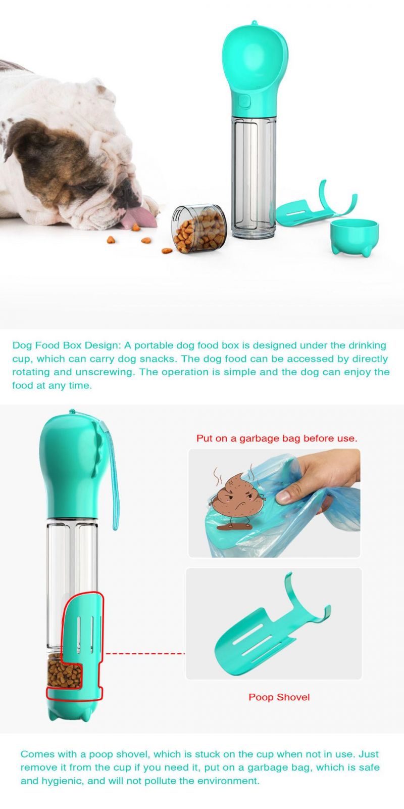 Multifunctional Portable Pet Water Bottle