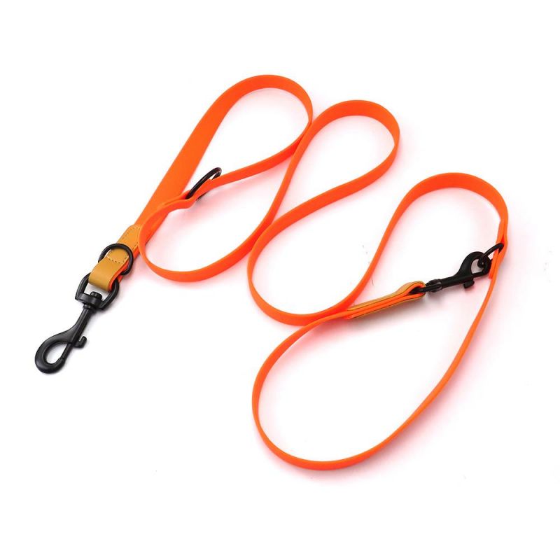 Multifunctional Waterproof Double End Dog Training Leads with Leather Padding
