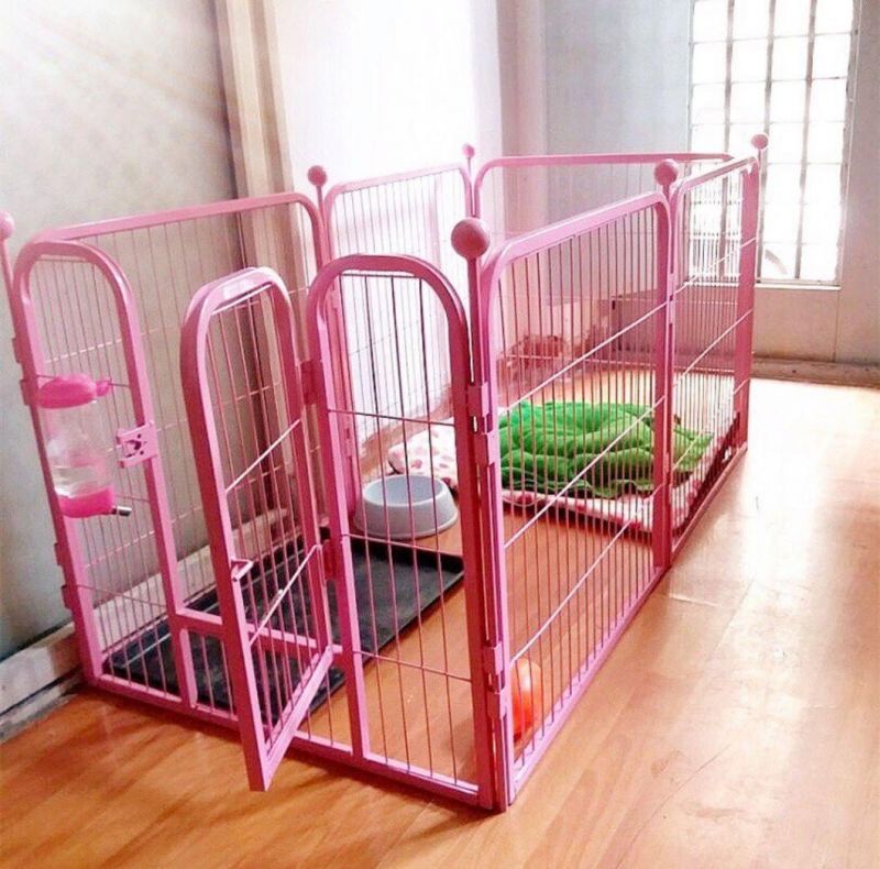 Customize OEM ODM Pet Supplier Outdoor Cheap Metal Playpen Dog Cage Foldable Crate Fence