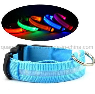 OEM Polyester Rechargeable Flash Pet Dog LED Collar