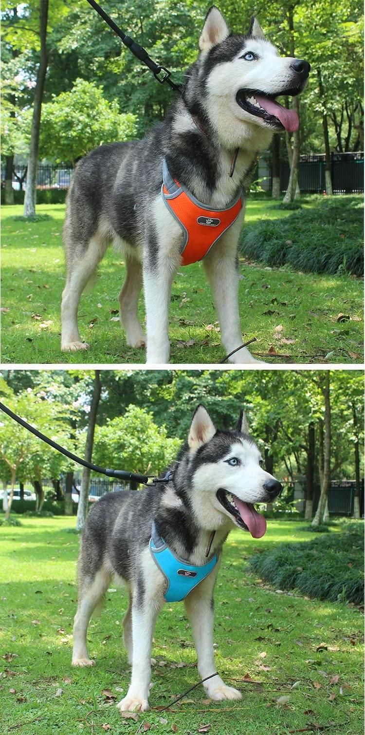 Dog Harness Vest Breathable No Pull Dog Training Harness Adjustable Reflective Pet Harnesses