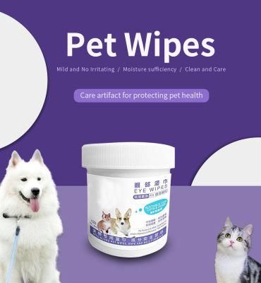 100% Carefully Pet Wipes Made of 100% Pure Water No Irritating for Pet Skin and Body