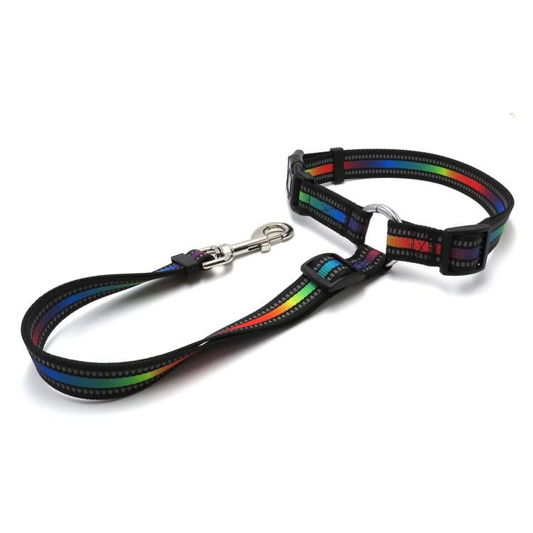 Nylon Soft Padded Dog Collar Custom Reflective Strap Pet Collars and Leashes Set