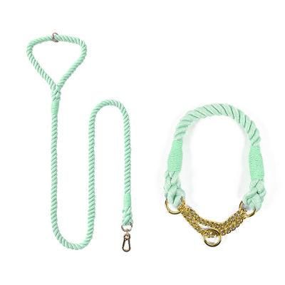 New Arrival Personality Design Leash Matched Chain Design Collar Dog Lead