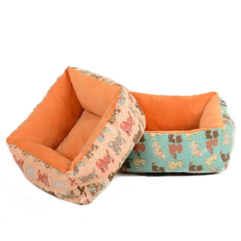 Wholesale Comfortable Fur Pet Bed Easy-Wash Warm Cushion Pet Bed Square