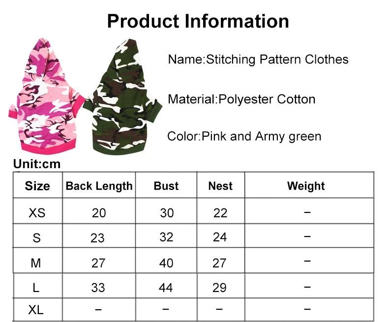 Wholesale Spring Autumn Pet Clothes Popular Logo Design Camouflage Pet Hoodie Dog Clothes