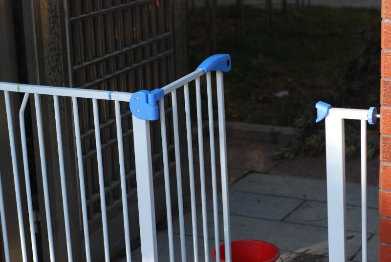 Metal Safety Dog Gate Walk Through 99cm Height Pet Gate