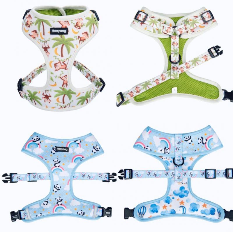 Custom Neoprene Luxury Nylon Adjustable Reversible for Dog Harness