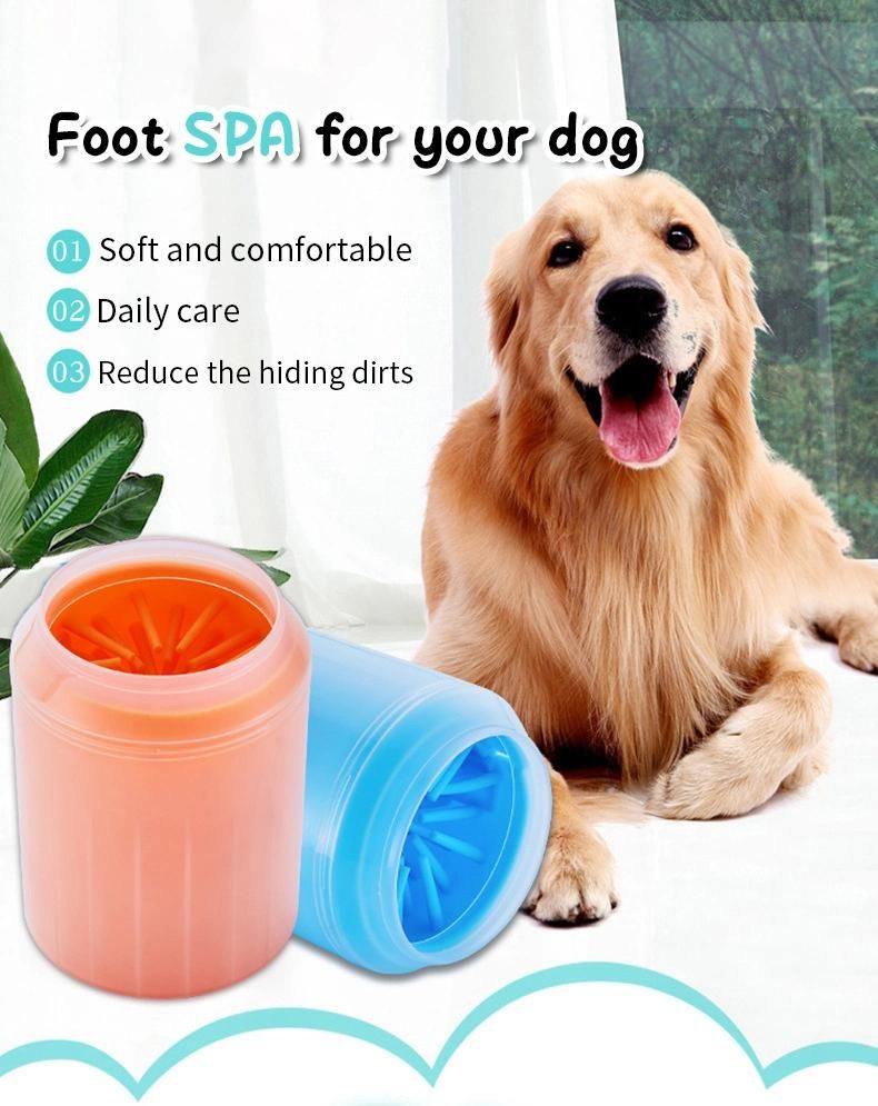 Outdoor Convenient Laver La Coupe Claw Column Shaped Bristles Paw Dog Cleaner