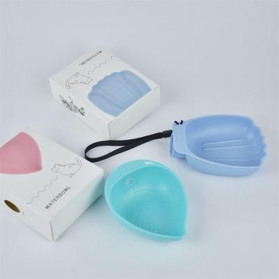 Plastic Portable Color Customized Pet Water Feeding Bowl