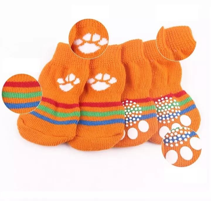 Custom Pet Dog Socks Paw Protection Traction Control Anti-Slip Dog Socks for Indoor Wear