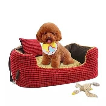 Wholesale Luxury and Washable Pet Bed Soft Pillow Set