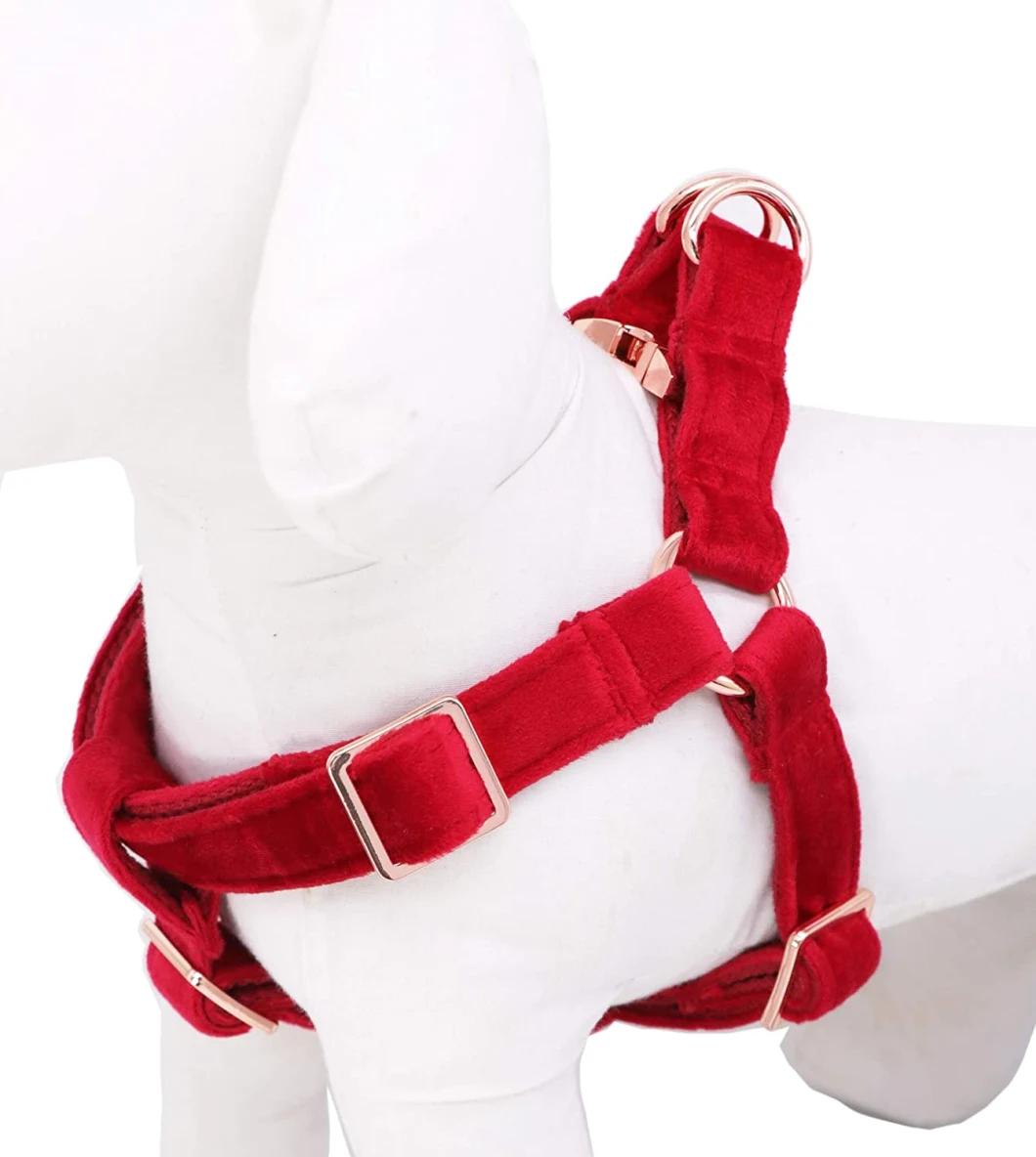 Quick and Easy to Fit Velvet Halter Dog Harness