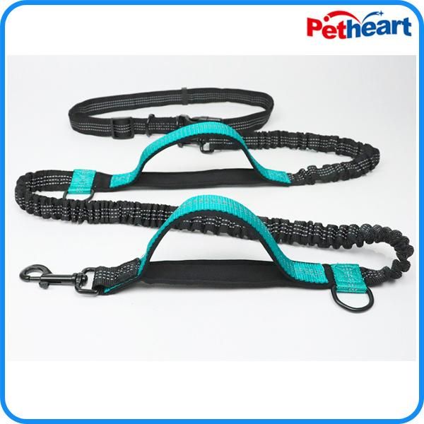 Running Reflective Pull Dog Leash Double Elastic Dog Leash