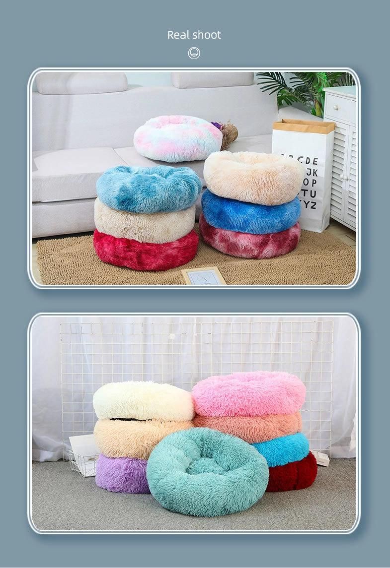 Attractive Comfortable Pure Color Matching Pet Bed Anti-Slip Bottom Pet Nest PP Cotton Pet Beds Waterloo