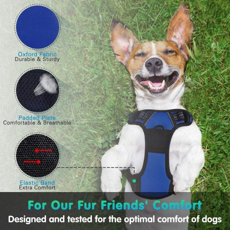 Adjustable Reflective Breathable Oxford Soft Dog Harness