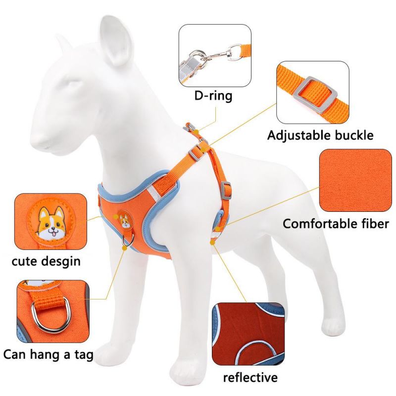 Chinese Factory Hot Sale Adjustable Breathable Soft Comfortable Safety Dog Pet Harness