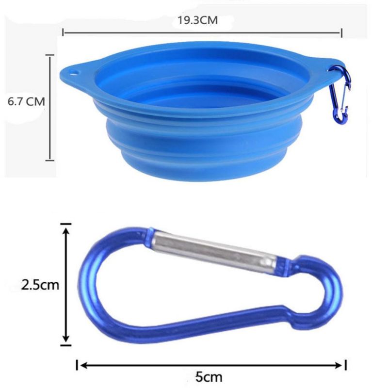 Collapsible Dog Bowl Foldable Expandable Cup Dish Dog Food Water Feeding Bowl